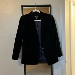 J.Crew Willa Velvet Blazer women's black size 10 petite